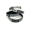 Black Lives Matterリストバンドシリコンブレスレット女性男性ユニセックスゴムブレスレットリストバンドバングル200pcs ooa81106389181