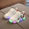 Barn Baby Flickor Pojkar Flower Butterfly Led Light Luminous Sport Shoes