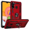 Armor Dual Layer case Soporte de anillo de metal giratorio de 360 grados Kickstand Cubierta a prueba de golpes para Samsung Galaxy A11 A21 A01 A41 A31 A21S A51 5G