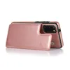 Retro Pu Leather Case Multi -kortinnehavare Telefonfodral för Samsung S10 S20 S21 S22 A12 A13 A23 A33 A53 A73 A32 A52 A72 5G