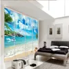 güzel manzara 3D plaj manzara duvar kağıtları TV arka plan duvar dekorasyonu boyama duvar kağıtları
