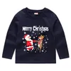 Jul Hoodie Blusar för barn Boys Flickor Sweatshirts Sequin Cartoon Långärmad Sweater T-shirt Crew Neck Pullovers Tops Kläder E92403