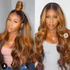 Highlight Ombre Honey blonde Body Wave 13x4 Lace Front Human Hair Wigs Brazilian Remy Hair Pre Plucked 150 For Black Women9508654