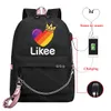 Ryggsäck USB Laptop Ryggsäck School Bags För Teenage Girls 2020 Ryska Styles Zipper Bookbag