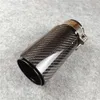 1 PCS OUT 92MM M Model Car Exhaust Pipe Glossy Carbon Fiber Stainless Steel Tips Muffler End Pipes