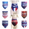 Pet Triangle Sjaal Amerikaanse verkiezingsbenodigdheden voor hondenkat maken Amerika Geweldig Biden Trump US Flag Brief Print Pet Bandanas LJJP394