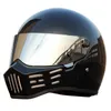 Casques de moto 2021 Casque de moteur en fibre de verre Full Face Hommes Femmes Rétro Motocross Chopper Head Wear Cover Protector1