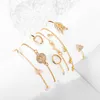 Pijl meerlagige armband armband bangle diamant gouden ketens wraps dames armband polsband manchet mode sieraden wil en zandgift