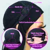 Kinky rechte hoofdband lijmeless pruik menselijk haar pruiken remy braziliaanse volledige machine gemaakt pruik voor vrouwen
