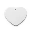 Blank White Sublimation Ceramic pendant Creative Christmas ornaments Heat transfer Printing DIY ceramic ornament heart round Chris3586674