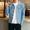 Men Denim Jacket Blue Black Autumn Winter 2020 New Vintage Jean Jukets Men Harajuku Outwear Outwear Bomber Slim Fit Coat عالية الجودة CX200826