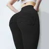 Scrunch Booty Leggings Yoga Pants Mesh Panel Running Pant Wrinkle High Waist Leggings For Women Lift BuLeggings With Pockets