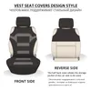 Autoyouth Car Seat Protection 2ピースフロントシートカバーTシャツスタイルの車のインテリアアクセサリー赤青グレーのクローラ