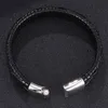 Braccialetti con ciondoli Punk Lether Of Men Tainless Steel Bracciale con chiusura magnetica Gioielli BB0408