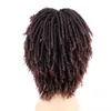 6quot curto macio marrom perucas sintéticas para preto feminino faux locs dreadlock dreads trança crochê fibra de cabelo americano peruca8975487