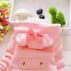 Infant Baby Girls casual Thickening Woolen Coats For Children039s hooded shirt bow pocket outerwear For Girl jackets clothes5448779