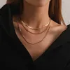 Gotisk punk kubansk kedja choker multilayer halsband krage uttalande kvinnor män boho tjock kedja chunky halsband steampunk uttalande smycken