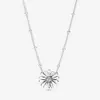 Nova chegada 100% 925 Sterling Silver Pavesy Daisy Flower Collier Colares Fashion Jewelry Facking for Women Gifts