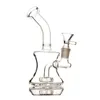 Mini Hookahs Glass Bong Rury wodne 6,7 cala Globe Recycler Bubbler z miską rurę olejną Akcesorium dymne