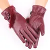 Cinco dedos Guantes LJCUIYAO Piel sintética Invierno Grueso Cálido Primavera Regalos de Navidad Terciopelo Mujeres Mittens Sólidos Guantes