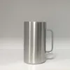 Logo personnalisé double mur de café bière tasse d'eau bouteille de thermos de thermos en acier inoxydable skinny thermos