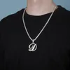 Collana con pendente a forma di lettera Bling CZ AZ placcato oro di nuova moda con catena a corda da 24 pollici Bel regalo per la famiglia di amici1848737