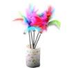 Hot Sale Funny Cat Toys Mixed Feathers Cat Sticks With Small Bell Playing Interactive Toy Pet Cat Supplies