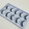 2020 nyaste 5 par 5D Mink False Eyelashes Set Rose Gold Packaging Box Handgjorda återanvändbara falska fransar Eye Makeup Accessories Drop 6255571