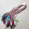 30PCs Bohemian Style Peacock Feather Headband Ladies Fashion Hippie Etnisk stil Huvudbonad Hårtillbehör