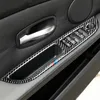 Bilklistermärkear Interiörväxelväxter Ändra luftuttag CD-panel Kolfiber Dekorativ trim för BMW E60 2004-2010 5-serien