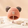 A866 Höst Vinter Baby Cartoon Ears Hat Kids Knitted Hat Girls Boys Warm Beanies Barnhattar