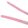 Bling rhinestone Pet Puppy Dog Harness Velvet & Leather Leash for Small Dog Puppy Cat Chihuahua Pink Collar Pet Products AB1273i