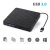 Unidades de DVD externas USB 3.0, portátil CD DVD / -RW Optical Drive Burner Writer para Windows 10/8 / 7 desktop do laptop (preto)