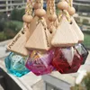 Car Perfume Bottle Pendant Essential Oil Diffuser 9 Colors Bag Clothes Ornaments Air Freshener Empty Glass Bottles6193526