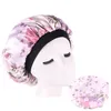 Satin Soie Équipée Chapeaux Fleur Ronde Cheveux Bonnets Large Bord Bain Chapeau Tête Wrap Élastique Nouvelle Ere Chambre Produits Femmes 4 7ba B2