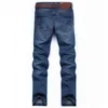 Heren jeans 2022 Aankomst vier seizoen mannen jeans, detailhandel groothandel slank recht zwart / blauw kleur merk katoen maat 381