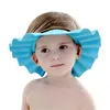 1pcs mjuk justerbar baby shower cap Förhindra vatten i örat skydda barn barn schampo bad tvätt hår sköld hatt vattentät