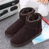 2022 Venta caliente invierno clásico corto Mini 58541 botas de nieve para mujer populares botas de cuero genuino botas de nieve de moda para mujer