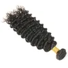 10a Grado peruviano onda profonda onda vergine capelli umani pacchetti 5pcs 500g lotto non trasformato remy remy prolunga di capelli umani taglio da un colore naturale donatore