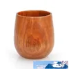 Creative Round Wooden Coffee Cup Resuable Eco Friendly Brown Mug Safety Wear Resistant Drinking Tumbler High Quality 6 3yf BB