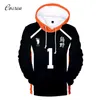 Anime Haikyuu Hoodie Sweatshirt Cosplay Hoody Hinata Shouyou Hoodies Volleyboll Uniform Oikawa Tooru Pullover Toppar Boys 200923