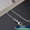 925 Серебряные ювелирные ювелирные изделия стерлингов Цепи Rolo Chains Ожерелье с лобстерами застежки женски