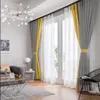 2 pcs moderno luxo cortinas high end de quarto sala de estar varanda janela tela cortinas de villa decoração de algodão costura cortina de costura