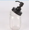 Zwarte Mason Jar Zeep Dispenser Deksel 304 Roestvrijstalen Roestbestendige Vloeibare Kleine Kop Lotion Pomp voor Keuken Badkamer Met JAR LJJP550