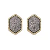 Moda druzy brincos drusy banhado a ouro Polygon Hexagon Geometria falso brincos de resina de pedra natural para as mulheres de jóias