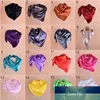 Solid Satin Royan Silk Hijabs Square Scarfneckscarf Scarves 9090cm 50pclot 20864623600