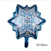 Мини-зима Снежинка алюминиевая пленка шар Снежинка Shaped снег принцесса партия Новогоднее украшение шар GD562