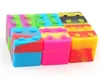 9ml silicone Dab Conteneurs Cigarette extérieure Coller Camouflage Boîte carrée blocs de construction Forme Mini Smoking outil Case 1 7BS G2