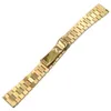 22mm Gold 316L Steel Solid Straight End Screw Links Replacement Wrist Watch Band Bracelet For GMT SUB Datejust240t