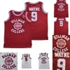 Men Wayne 9 Hillman College Theater Red White Basketball Jersey All Movice Movie Jerseys S-XXXL